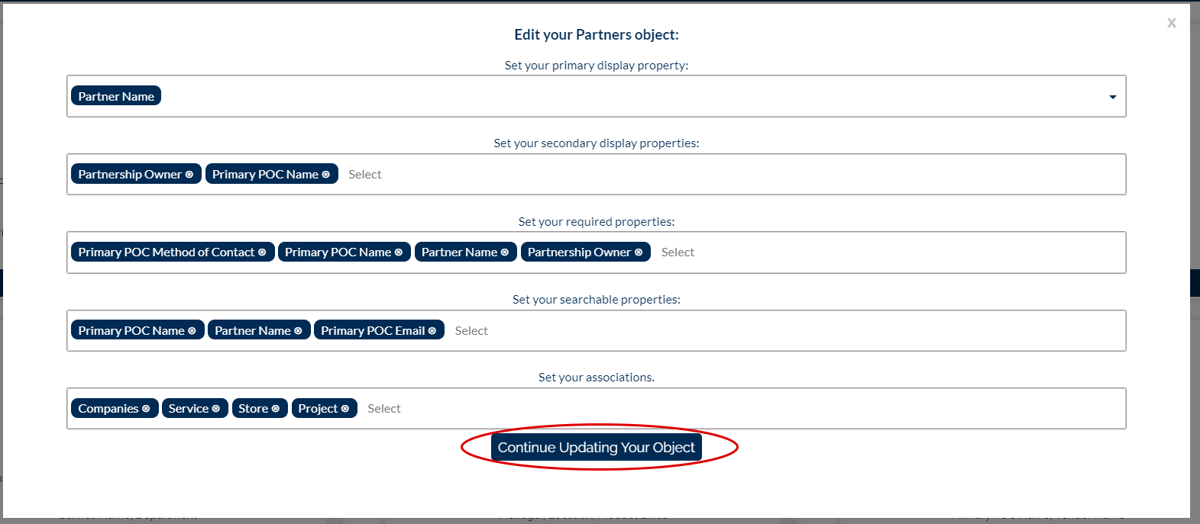 Lift Custom Object Interface for HubSpot Support Doc